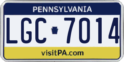 PA license plate LGC7014