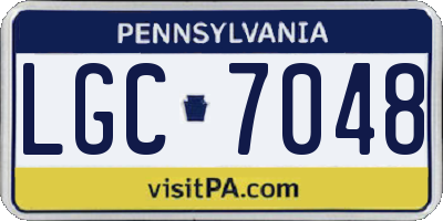 PA license plate LGC7048