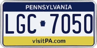 PA license plate LGC7050