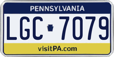 PA license plate LGC7079