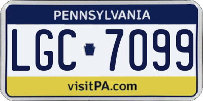 PA license plate LGC7099