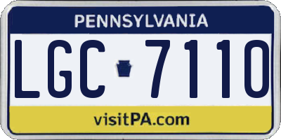 PA license plate LGC7110
