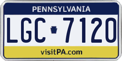 PA license plate LGC7120