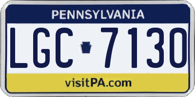 PA license plate LGC7130