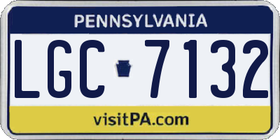 PA license plate LGC7132