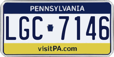 PA license plate LGC7146