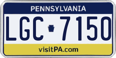PA license plate LGC7150