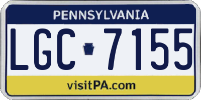 PA license plate LGC7155