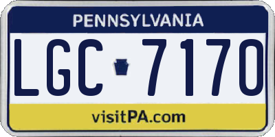 PA license plate LGC7170