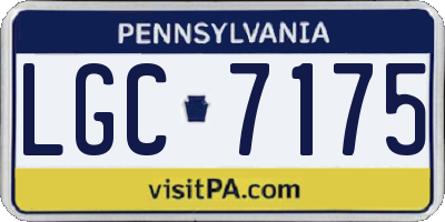 PA license plate LGC7175