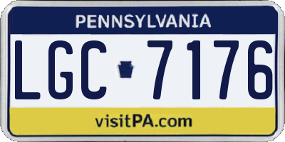 PA license plate LGC7176
