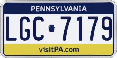PA license plate LGC7179