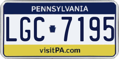 PA license plate LGC7195