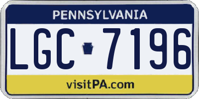 PA license plate LGC7196