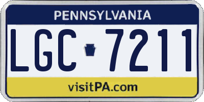 PA license plate LGC7211
