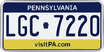 PA license plate LGC7220