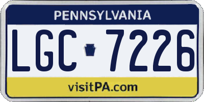 PA license plate LGC7226