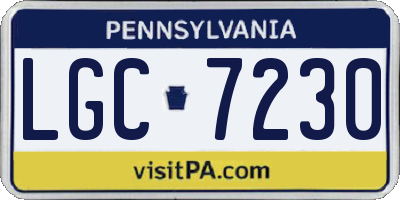 PA license plate LGC7230