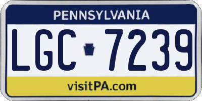 PA license plate LGC7239