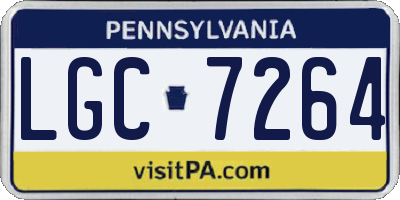 PA license plate LGC7264