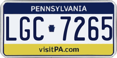 PA license plate LGC7265