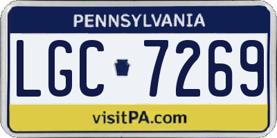 PA license plate LGC7269