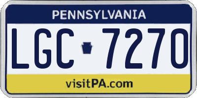 PA license plate LGC7270