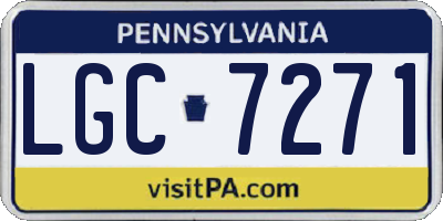 PA license plate LGC7271