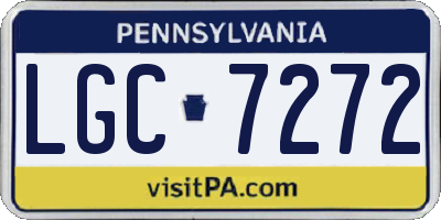 PA license plate LGC7272