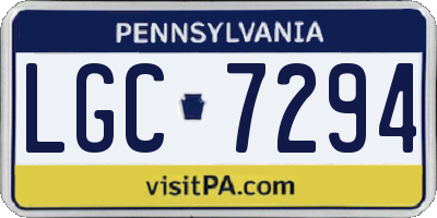 PA license plate LGC7294
