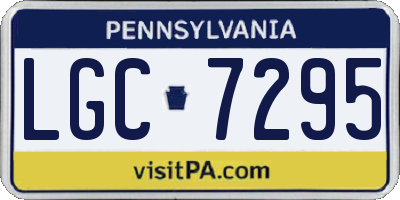 PA license plate LGC7295