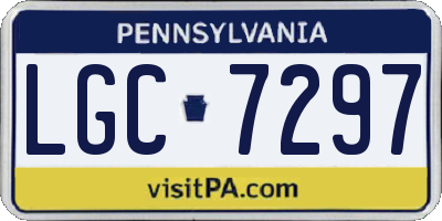 PA license plate LGC7297