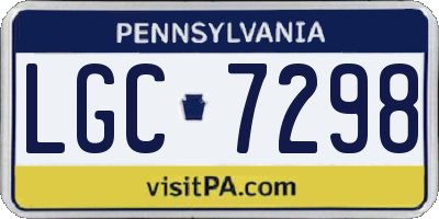 PA license plate LGC7298