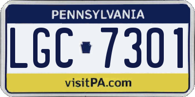 PA license plate LGC7301