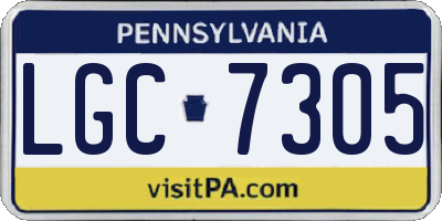 PA license plate LGC7305