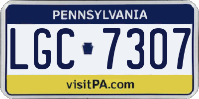 PA license plate LGC7307