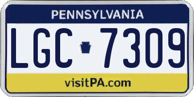 PA license plate LGC7309