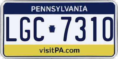 PA license plate LGC7310