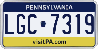 PA license plate LGC7319