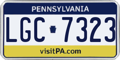 PA license plate LGC7323