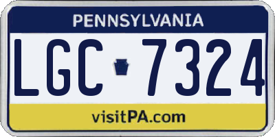 PA license plate LGC7324
