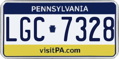 PA license plate LGC7328