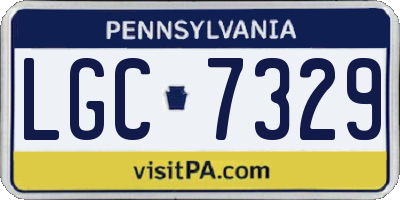 PA license plate LGC7329
