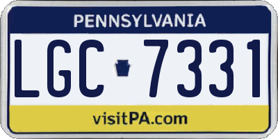 PA license plate LGC7331