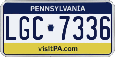 PA license plate LGC7336