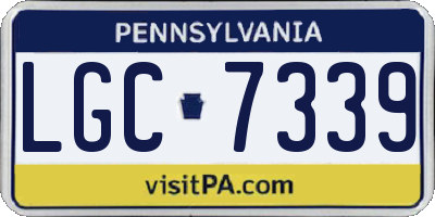 PA license plate LGC7339