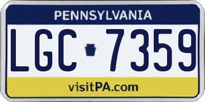 PA license plate LGC7359