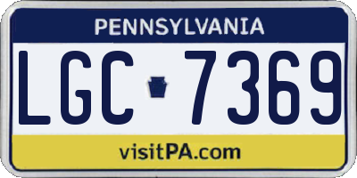 PA license plate LGC7369