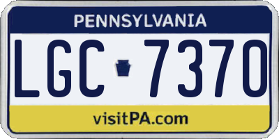 PA license plate LGC7370