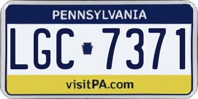 PA license plate LGC7371